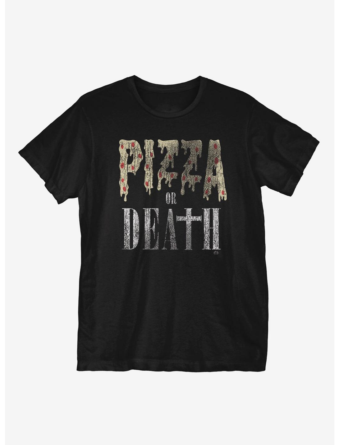 Pizza Or Death T-Shirt, BLACK, hi-res