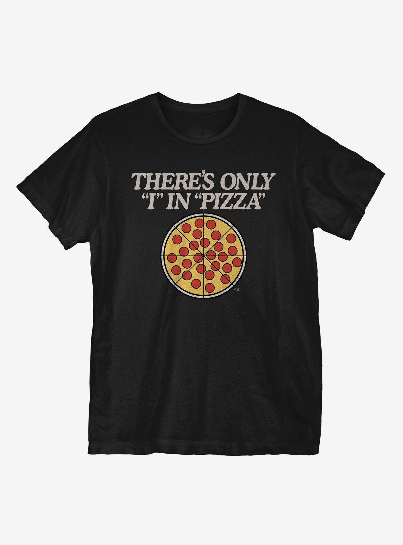 There's Only I In Pizza T-Shirt, BLACK, hi-res