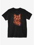 Pizza Cat in Space T-Shirt, BLACK, hi-res