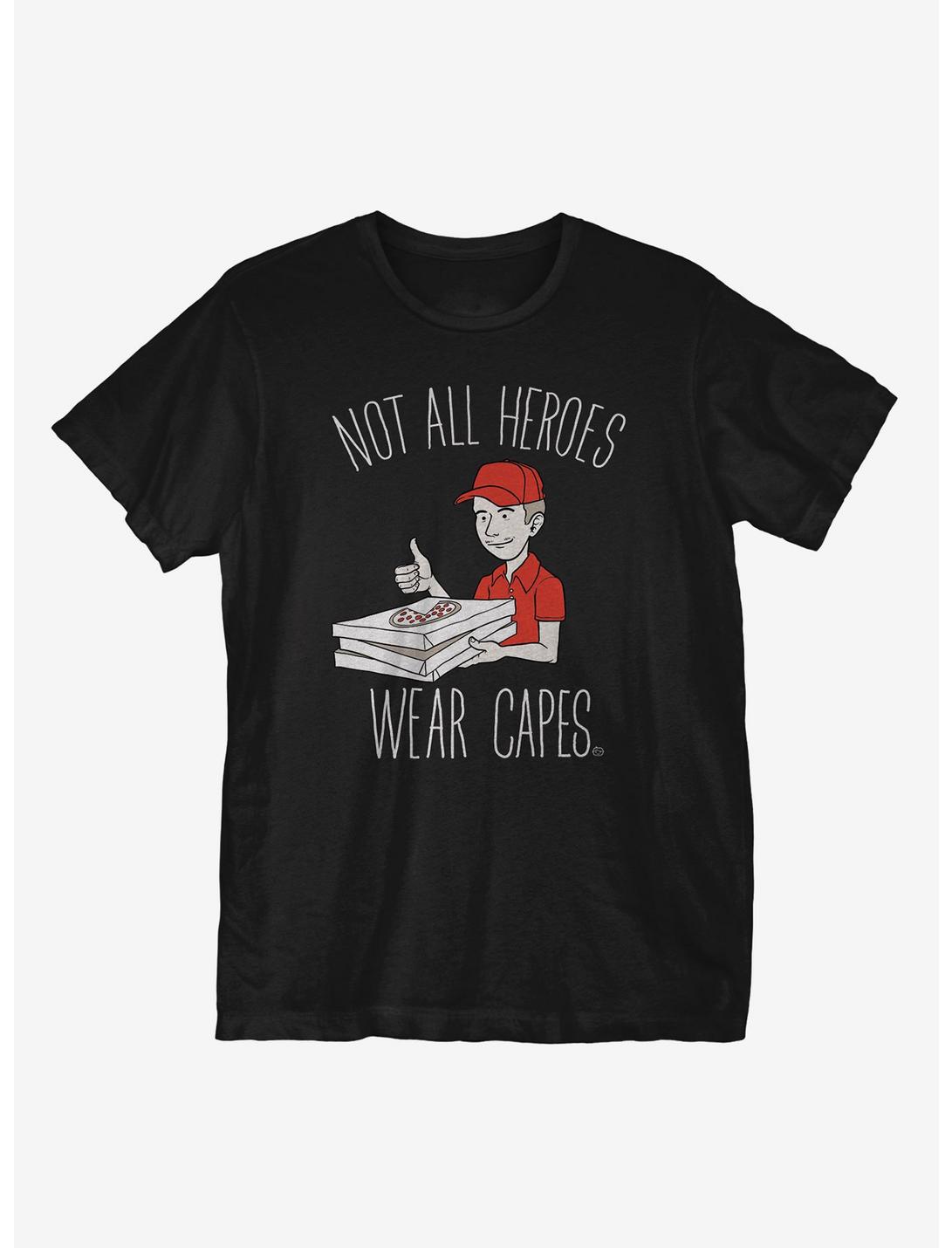 Not All Heroes Wear Capes T-Shirt, BLACK, hi-res