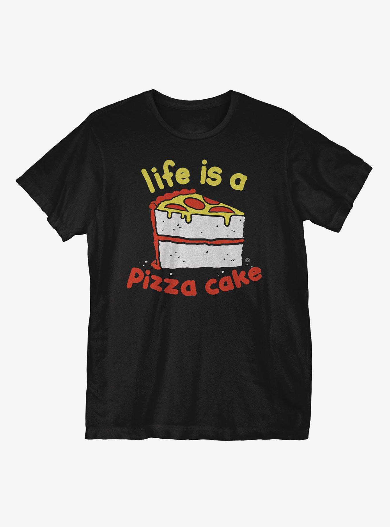 Pizza Cake T-Shirt, BLACK, hi-res