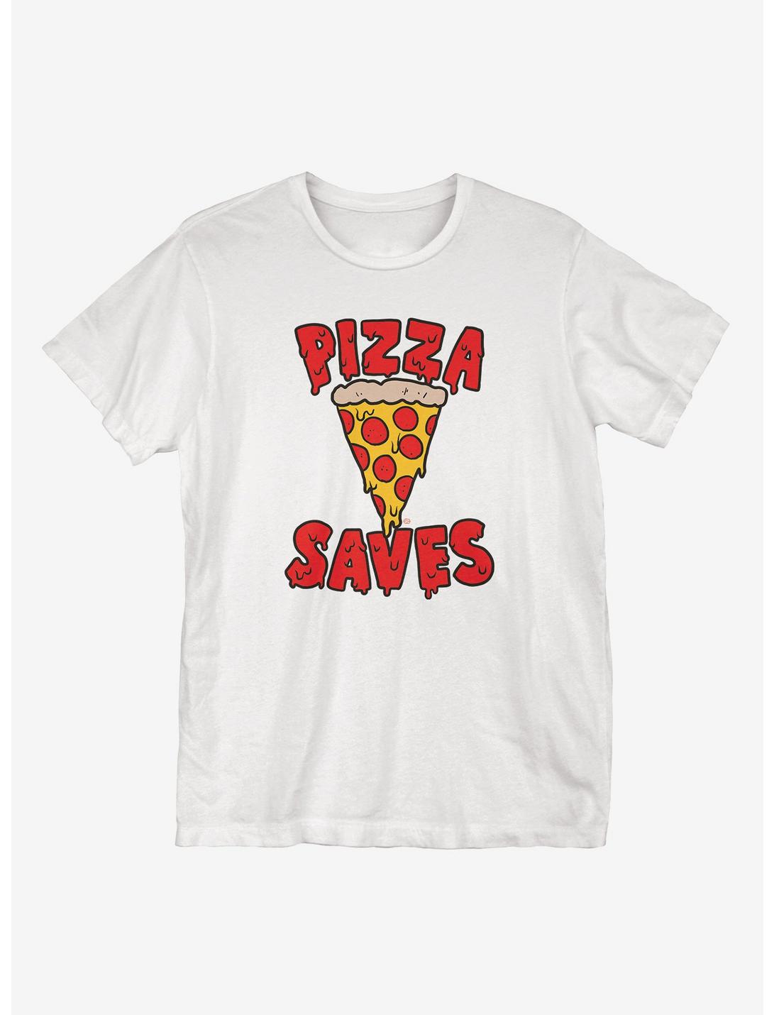 Pizza Saves T-Shirt, WHITE, hi-res