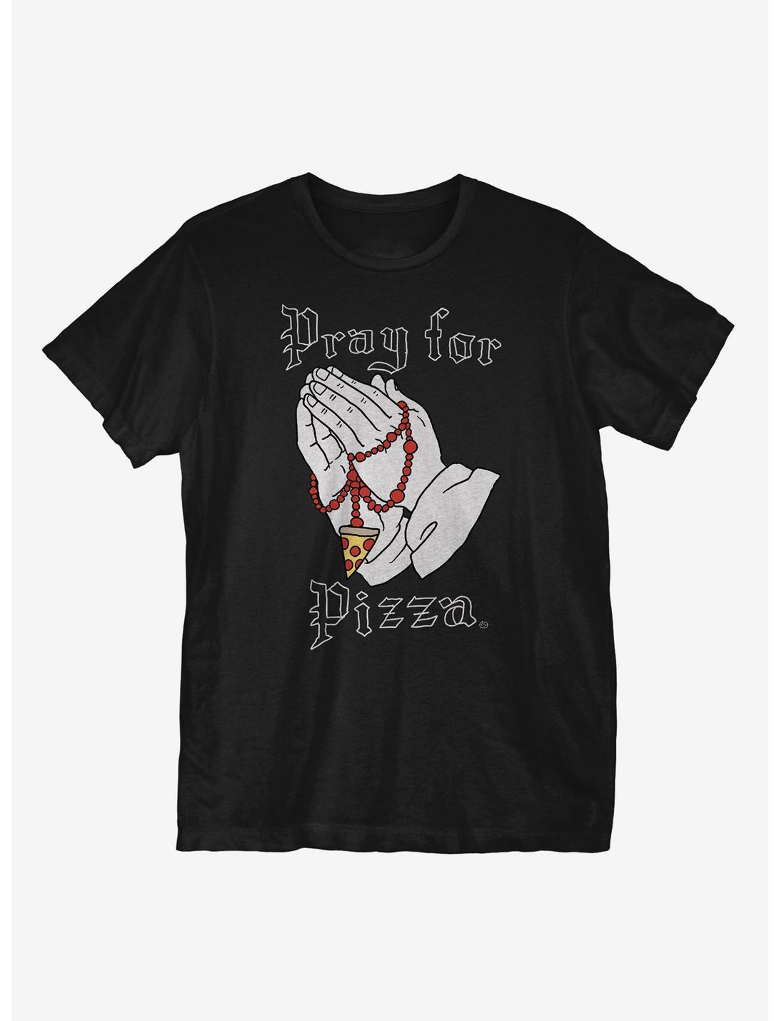 Pray For Pizza T-Shirt, BLACK, hi-res