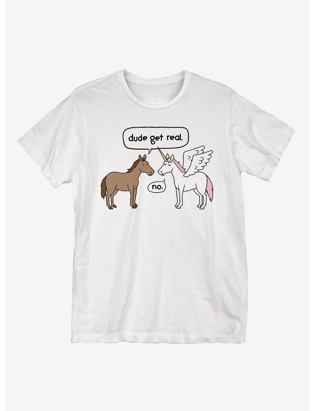 Get Real Unicorn T-Shirt, WHITE, hi-res