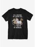 Be A Unicorn T-Shirt, BLACK, hi-res