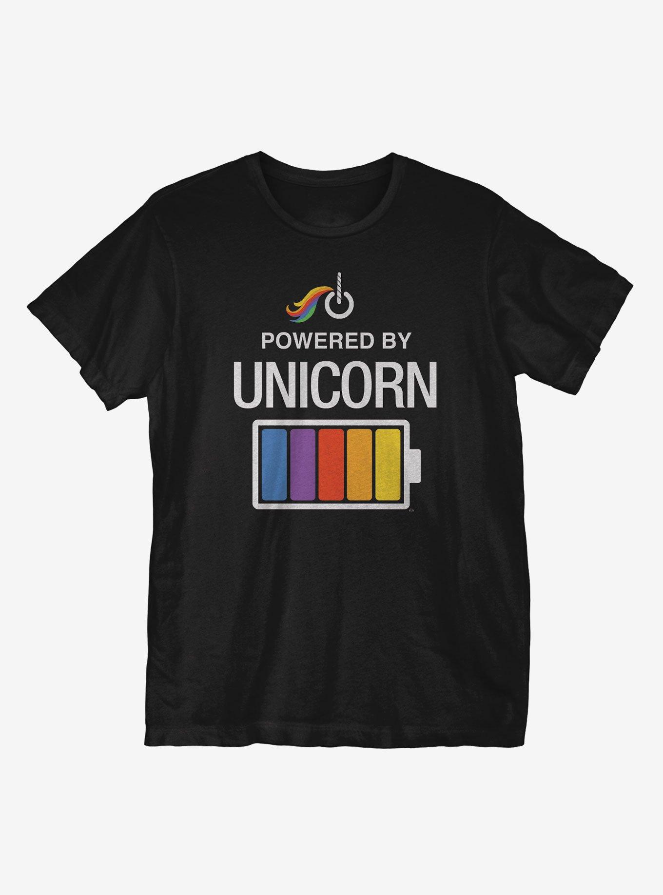 Powered by Unicorn T-Shirt, , hi-res