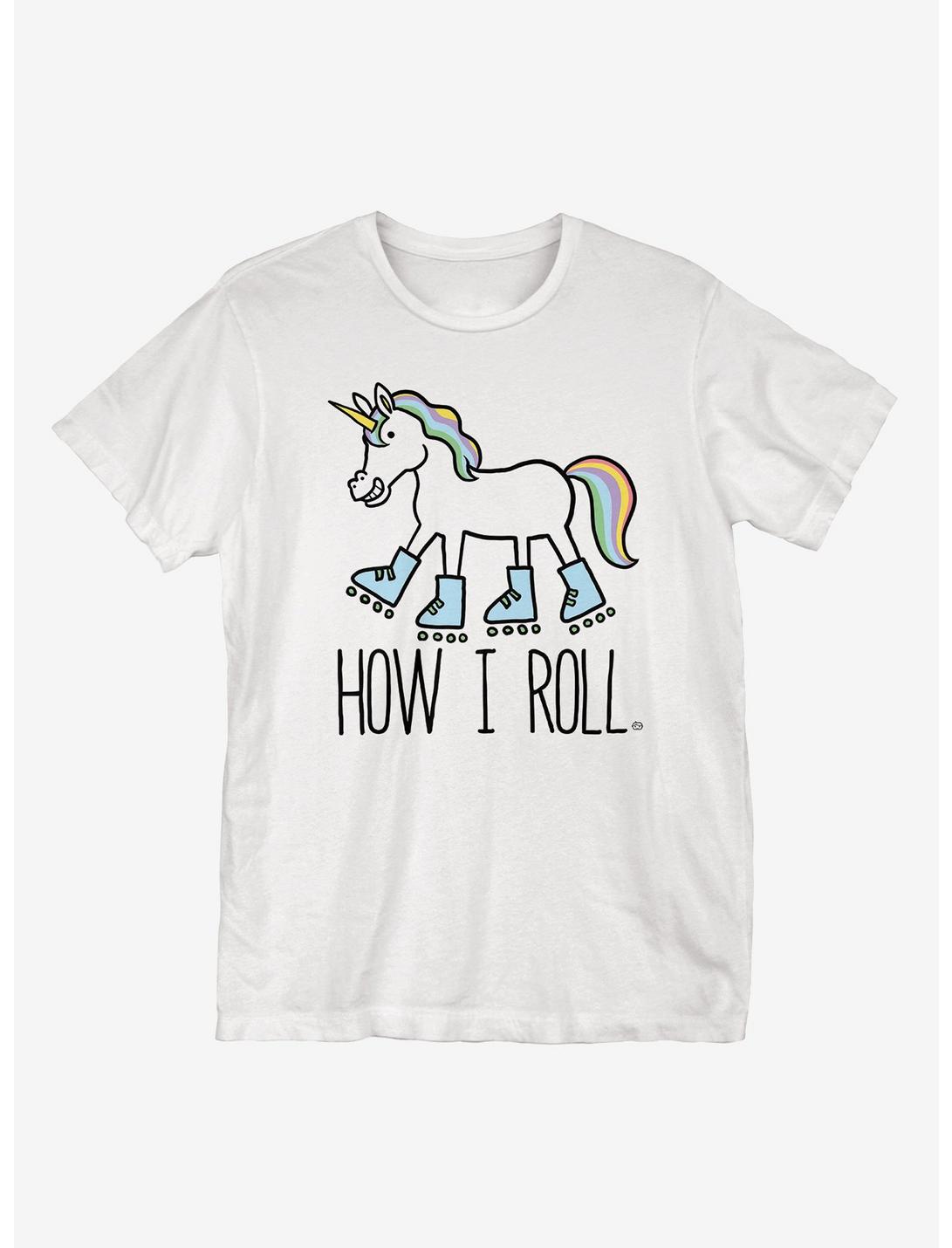 How I Roll T-Shirt, WHITE, hi-res