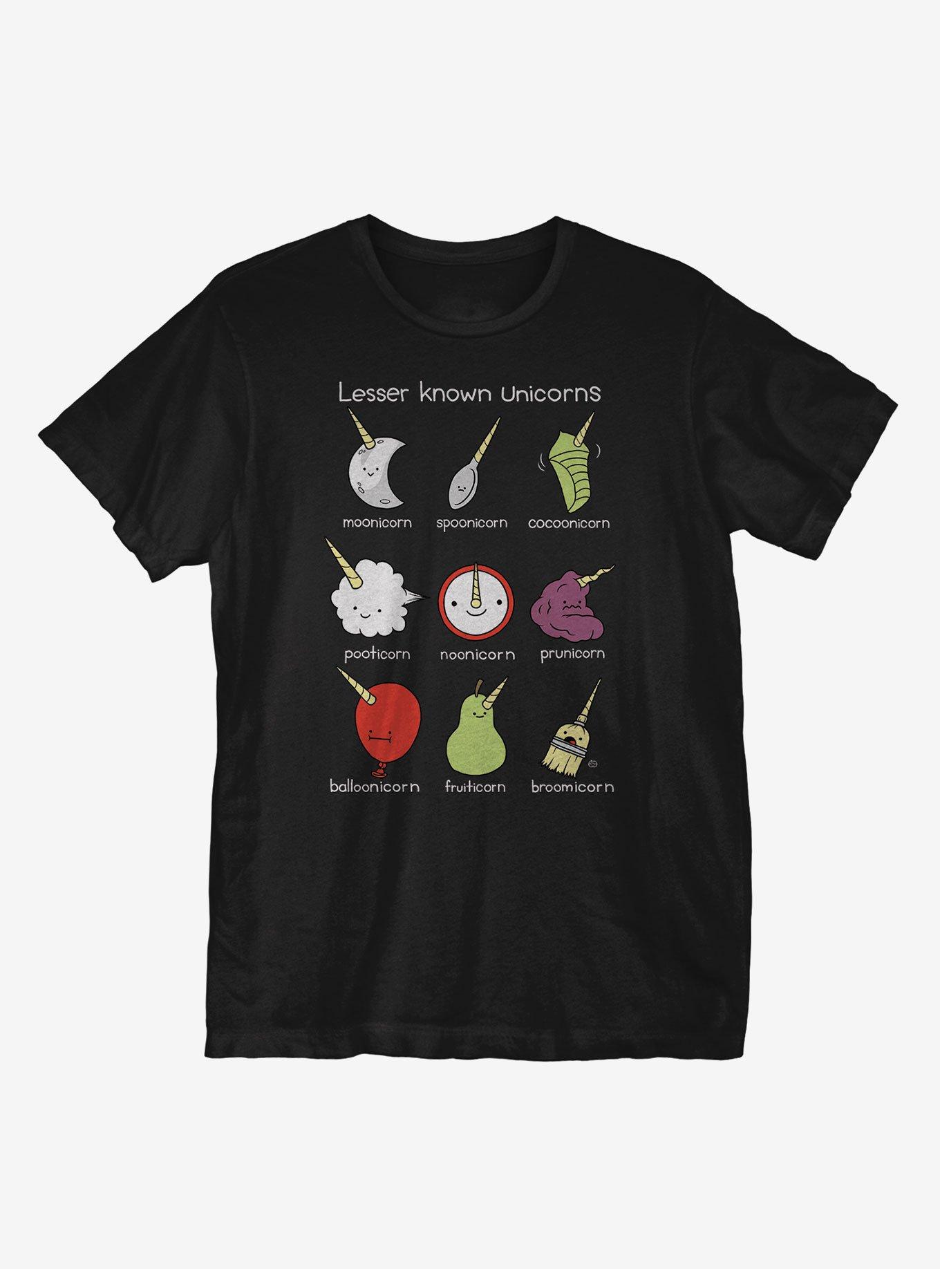 Lesser Known Unicorns T-Shirt, BLACK, hi-res