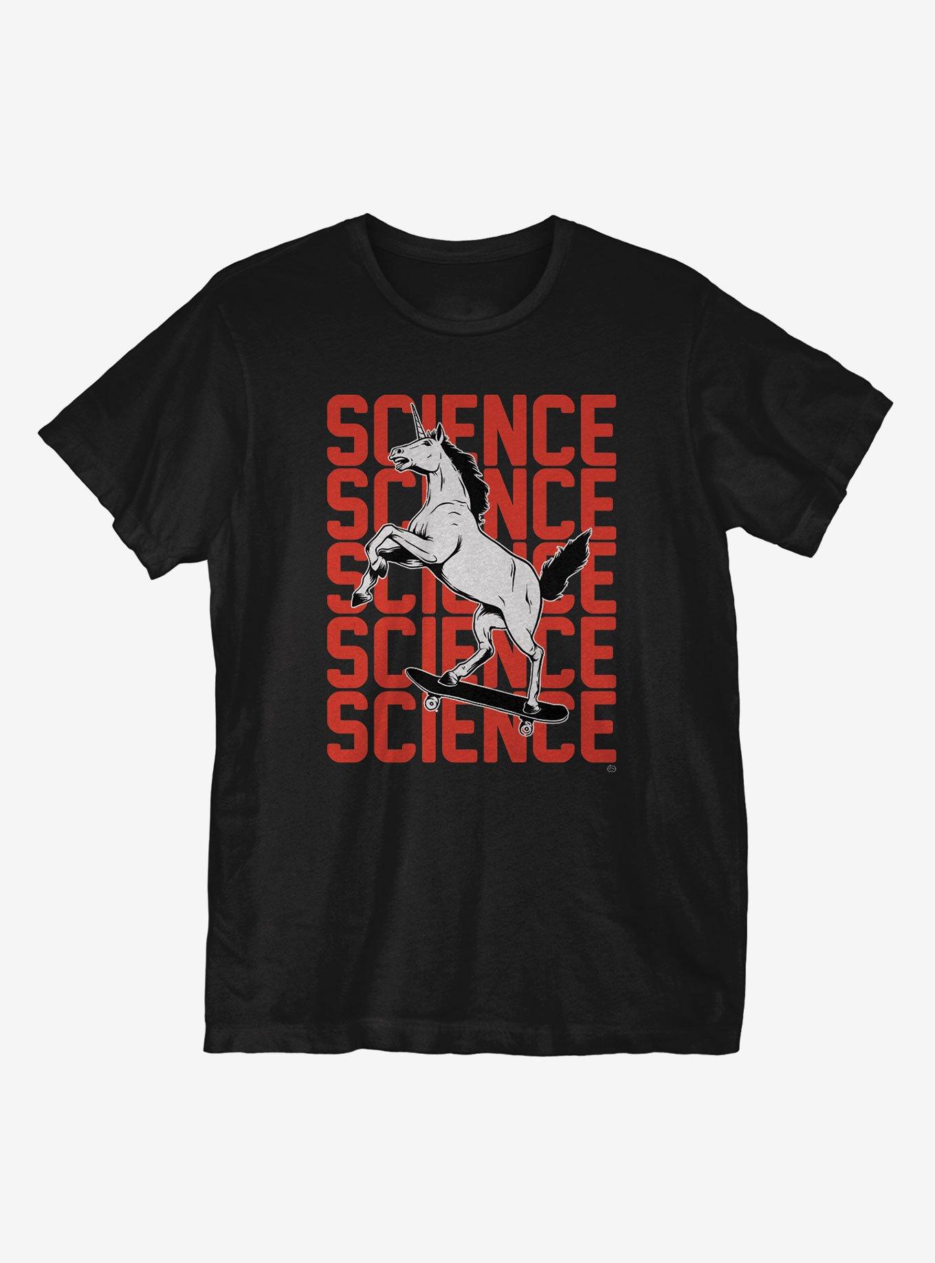 Science Unicorn T-Shirt, BLACK, hi-res