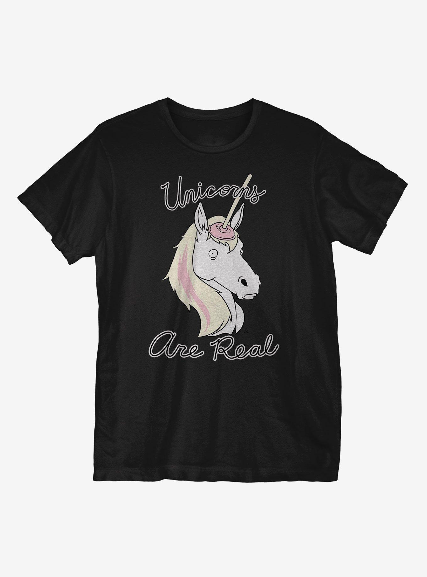 Unicorns Are Real TShirt BLACK Hot Topic
