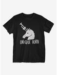 Unique Horn T-Shirt, BLACK, hi-res