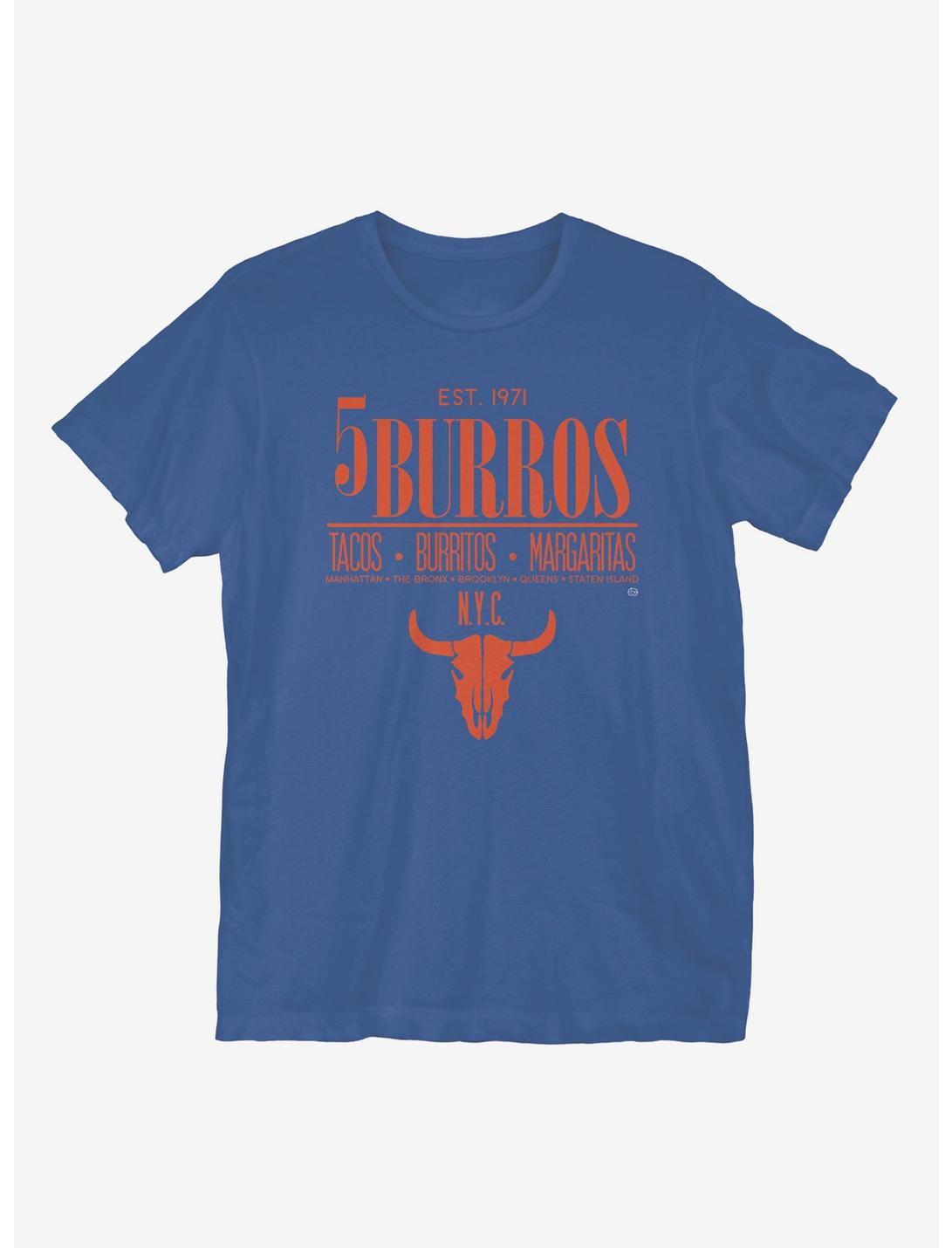 5Burros Tacos T-Shirt, ROYAL BLUE, hi-res