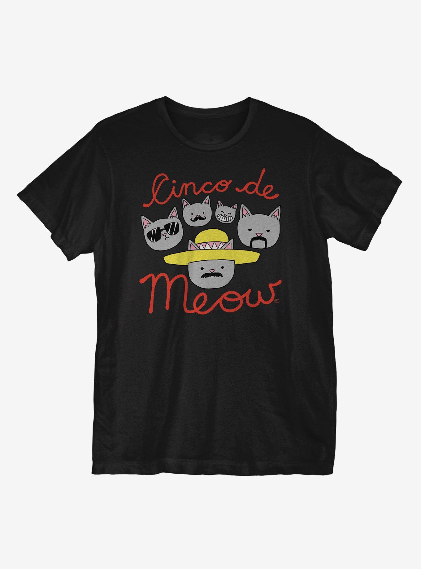 Cinco De Meow T-Shirt, BLACK, hi-res