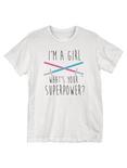 Girl Superpowers T-Shirt, WHITE, hi-res