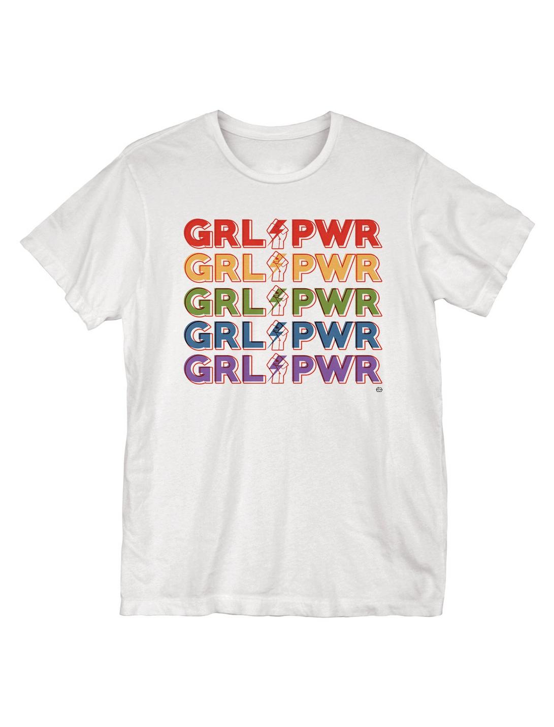 GRLPWR Lightening Fist T-Shirt, WHITE, hi-res