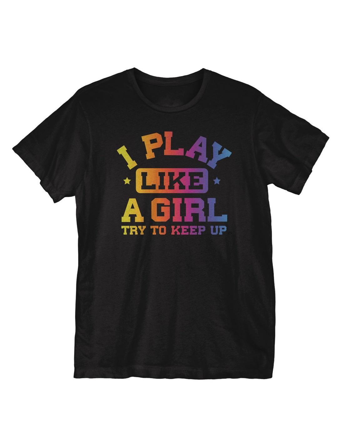 I Play Like a Girl T-Shirt, BLACK, hi-res
