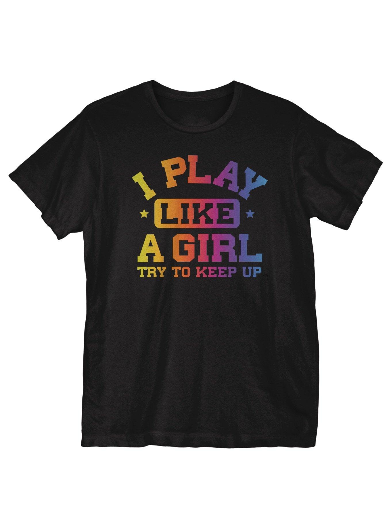 I Play Like a Girl T-Shirt, BLACK, hi-res
