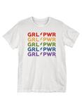 GRLPWR Lightening Rainbow T-Shirt, WHITE, hi-res