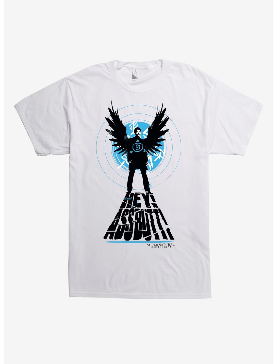 Supernatural Castiel Assbutt T-Shirt, WHITE, hi-res