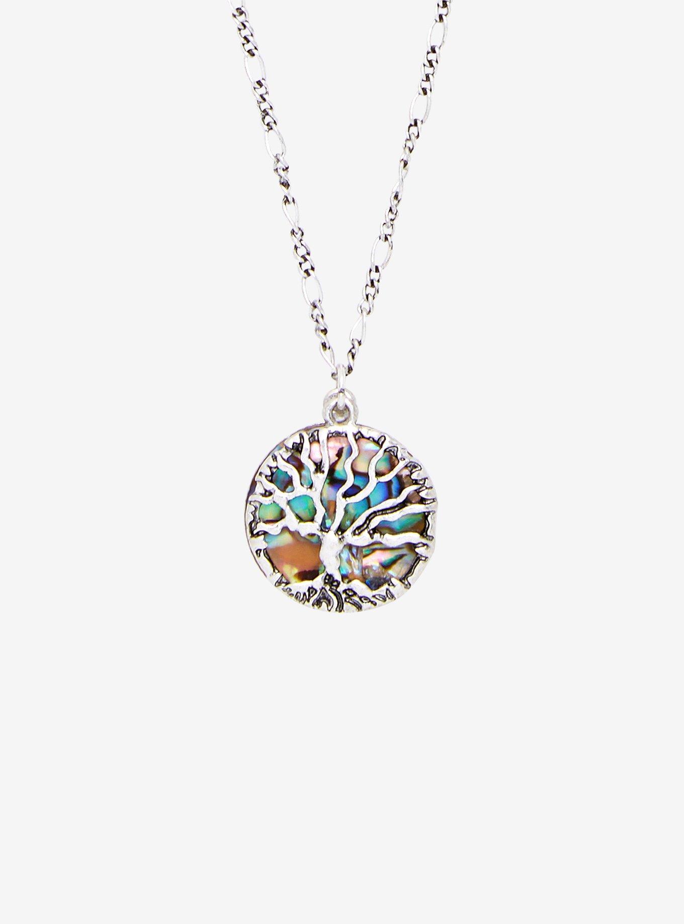 Tree Of Life Iridescent Shell Necklace, , hi-res