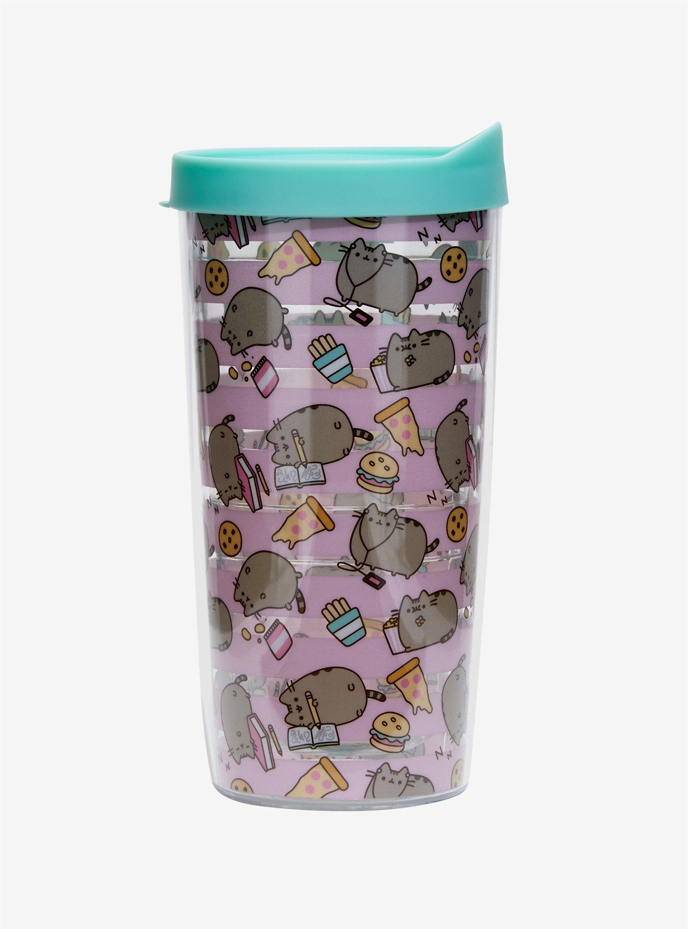 Pusheen Icon Stripes Acrylic Travel Mug, , hi-res