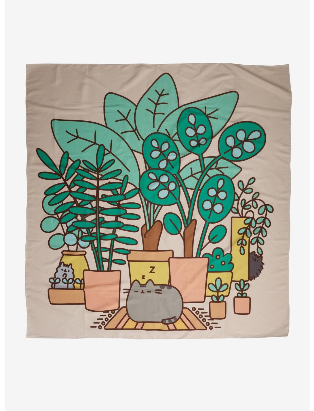 Pusheen Sibling Plants Wall Tapestry, , hi-res