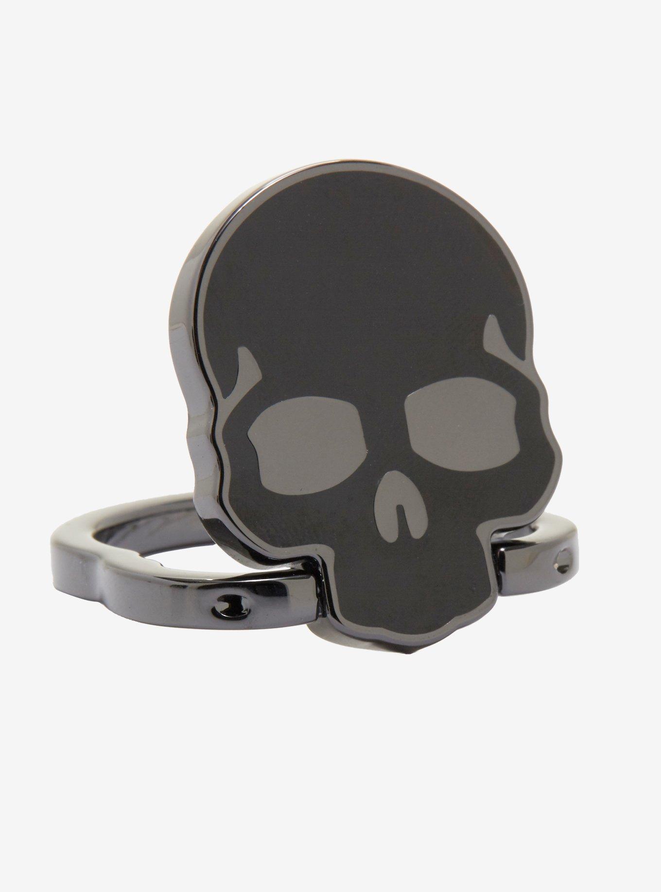Gunmetal Skull Ring Phone Grip & Stand, , hi-res