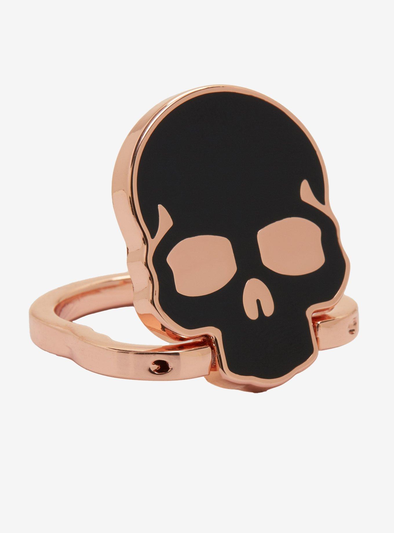 Rose Gold Skull Ring Phone Grip & Stand, , hi-res