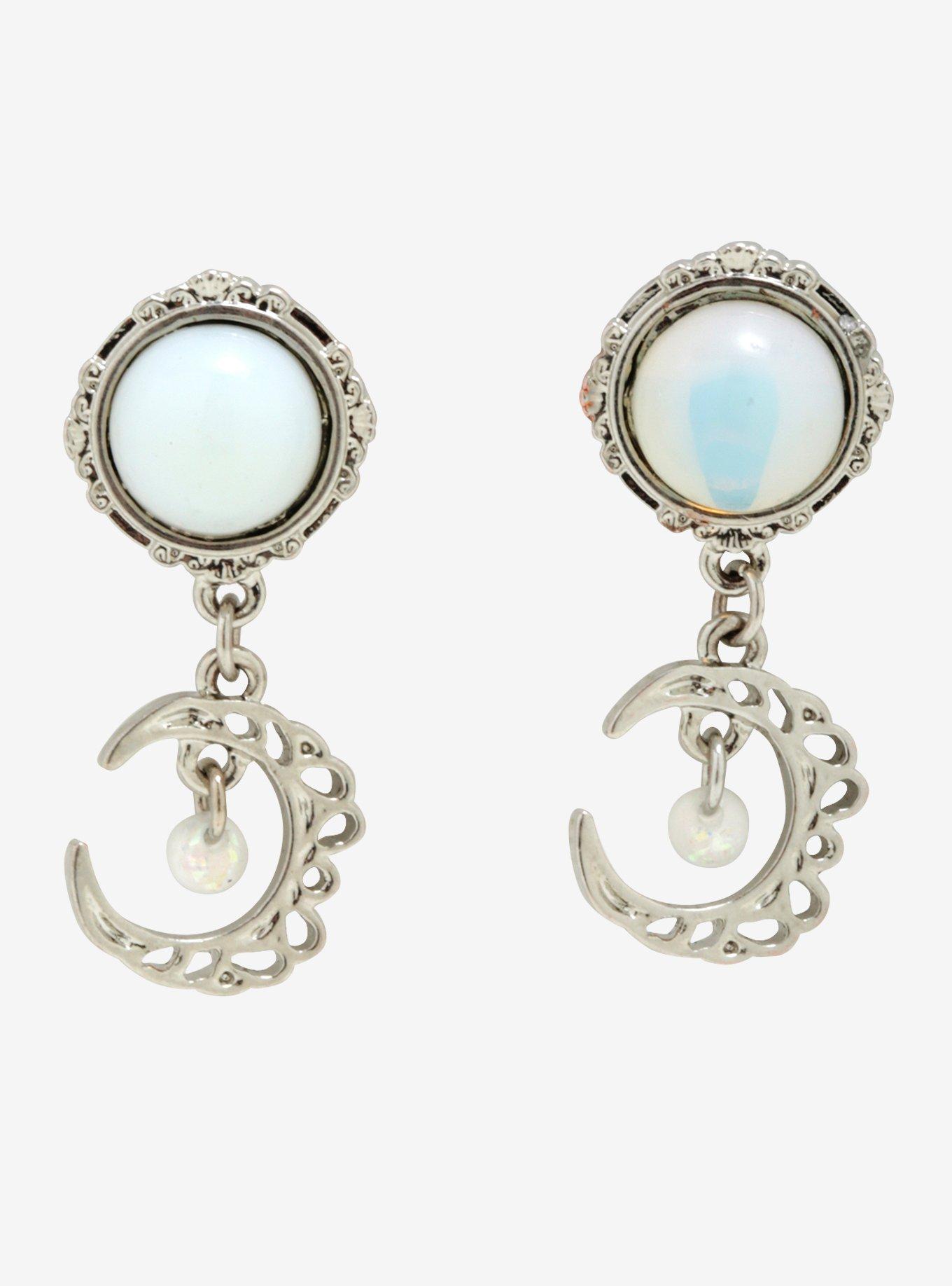 Moon Jewels Faux Plug Earrings, , hi-res