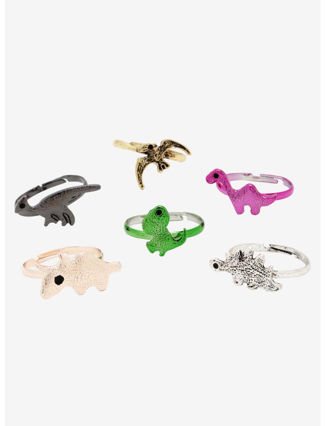 Colorful Dino Ring Set, , hi-res