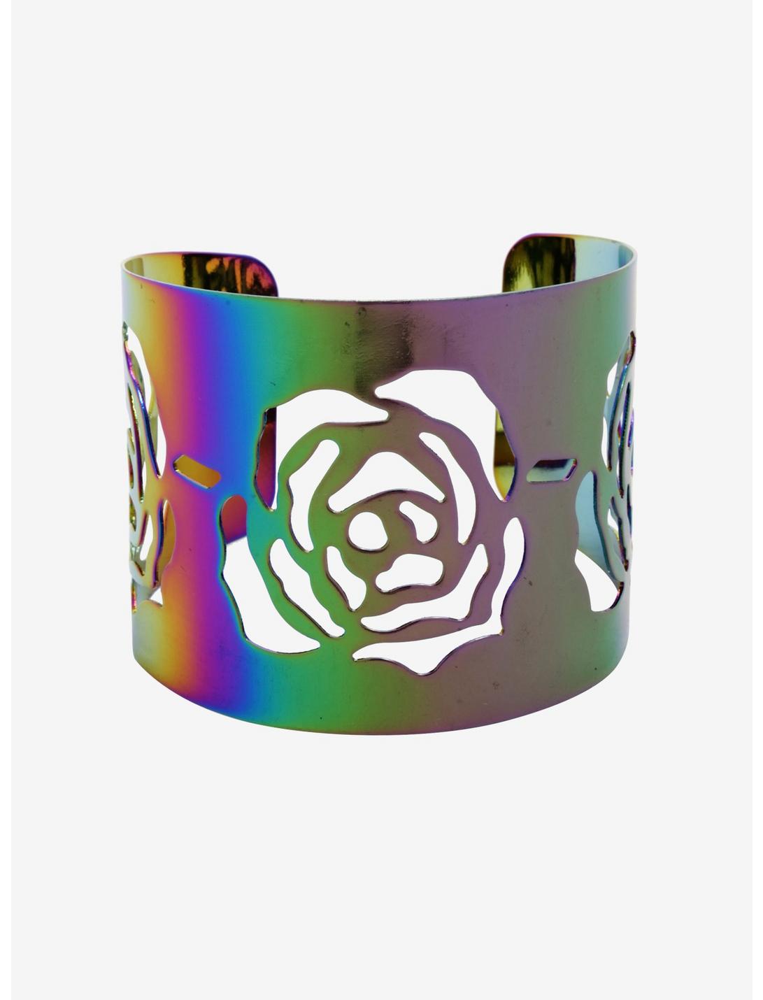 Anodized Rose Cuff Bracelet, , hi-res