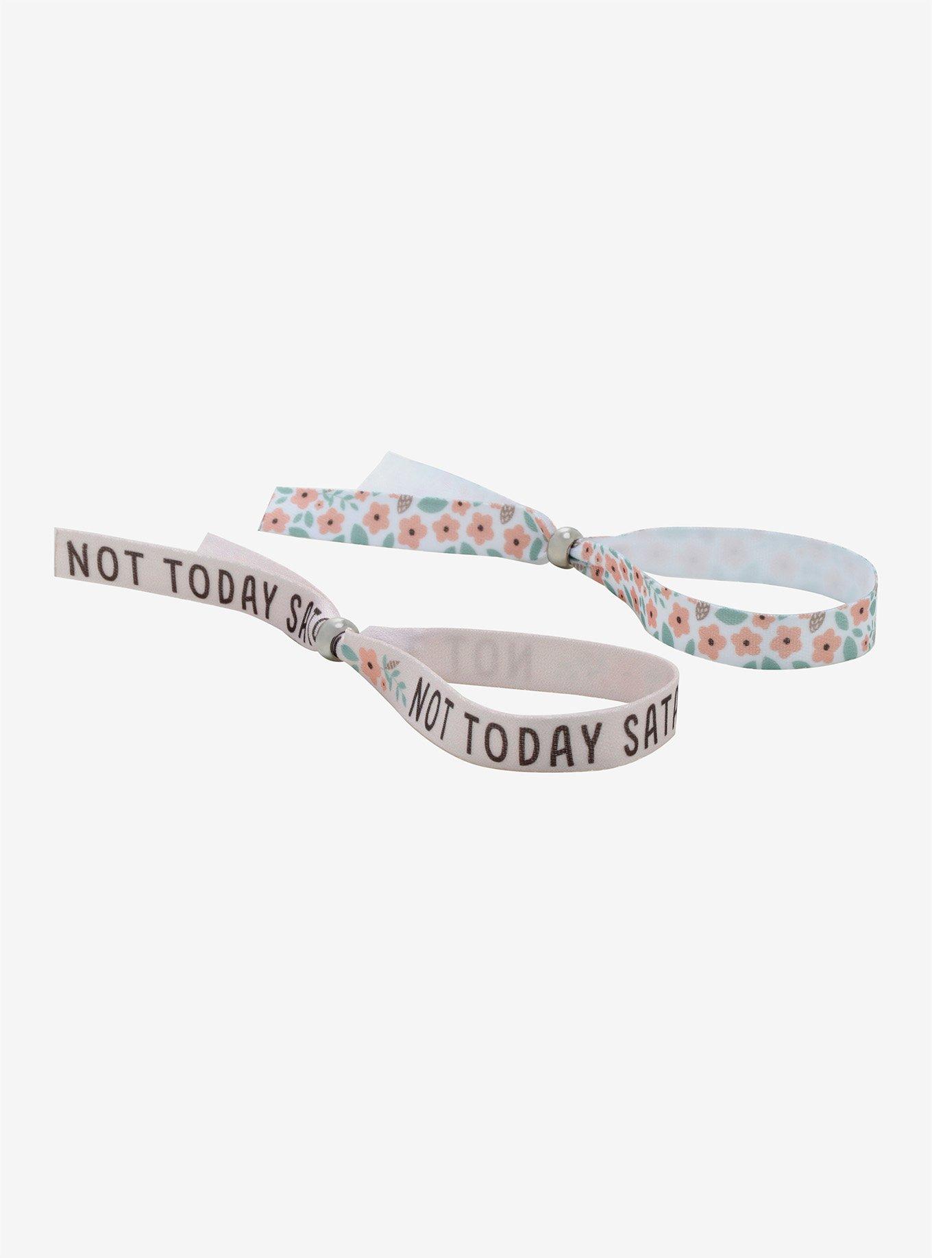 Not Today Satan Fabric Bracelet Set, , hi-res