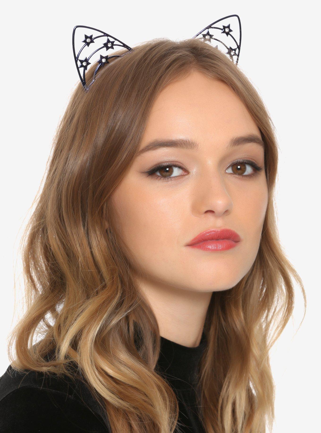 Anodized Metal Star Cat Ear Headband Hot Topic
