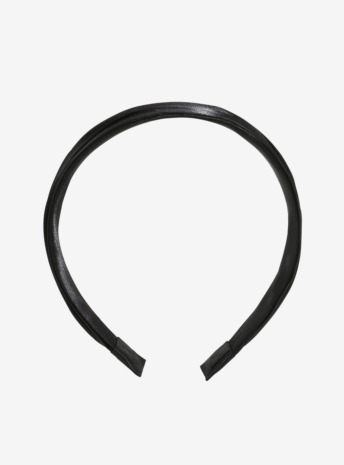 Black Satin Headband, , hi-res