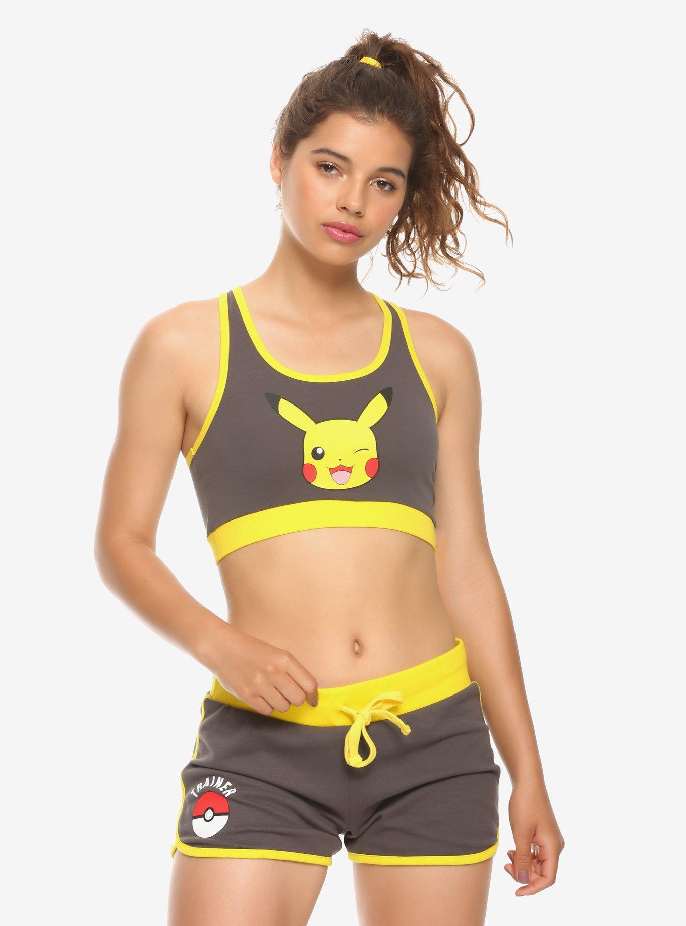 Pokemon Trainer Girls Sports Bra, GREY, hi-res