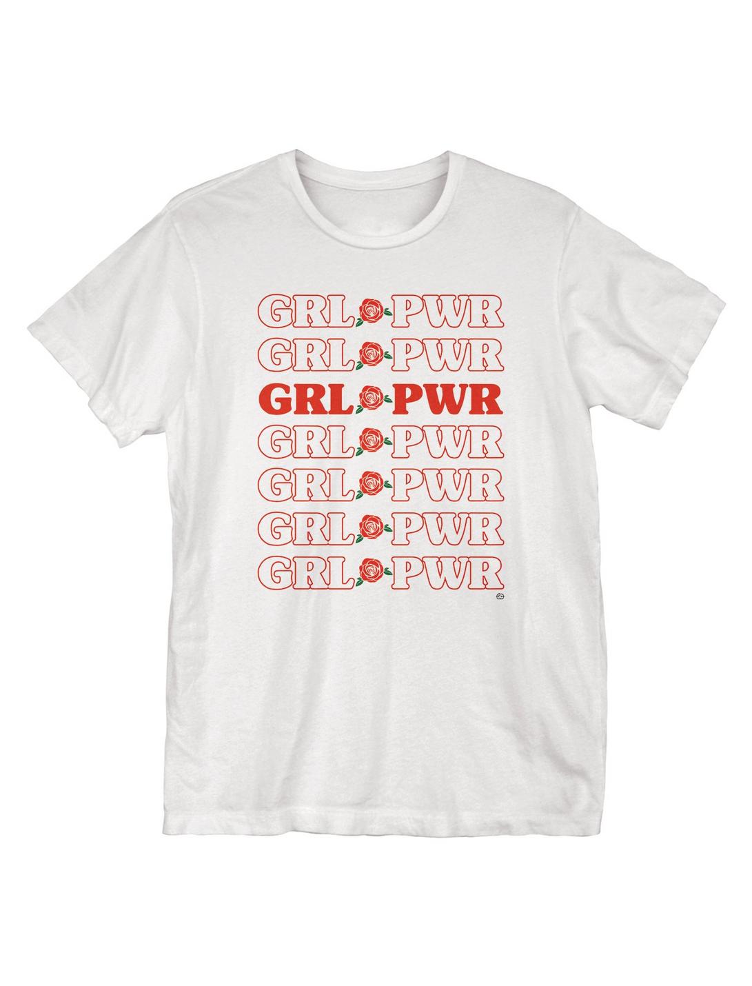 GRLPWR Rose T-Shirt, WHITE, hi-res