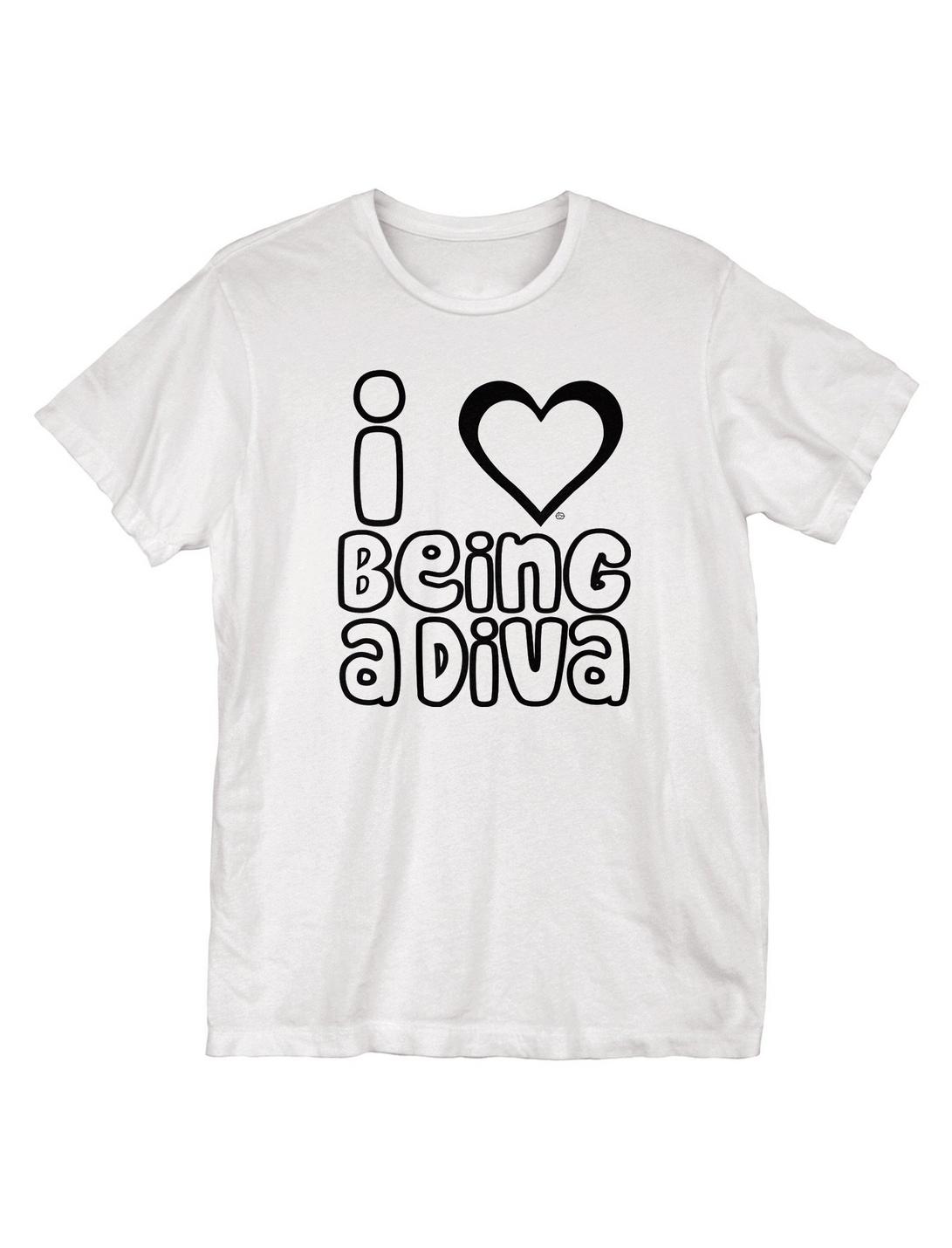 I Heart Being A Diva T-Shirt, WHITE, hi-res