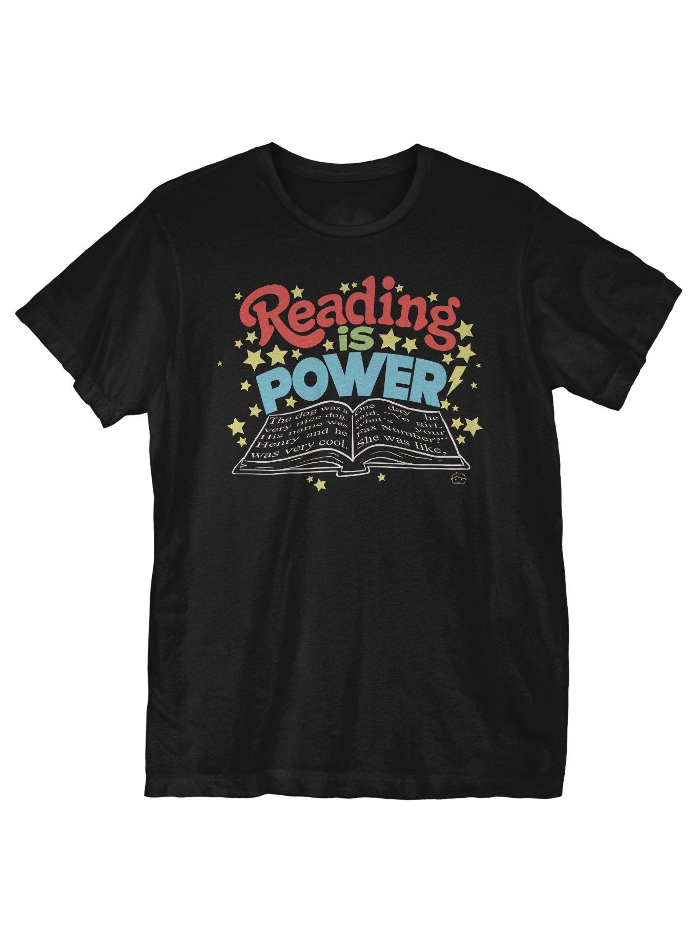 Reading Is Power T-Shirt, BLACK, hi-res