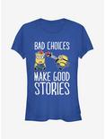 Minion Bad Choices Girls T-Shirt, ROYAL, hi-res