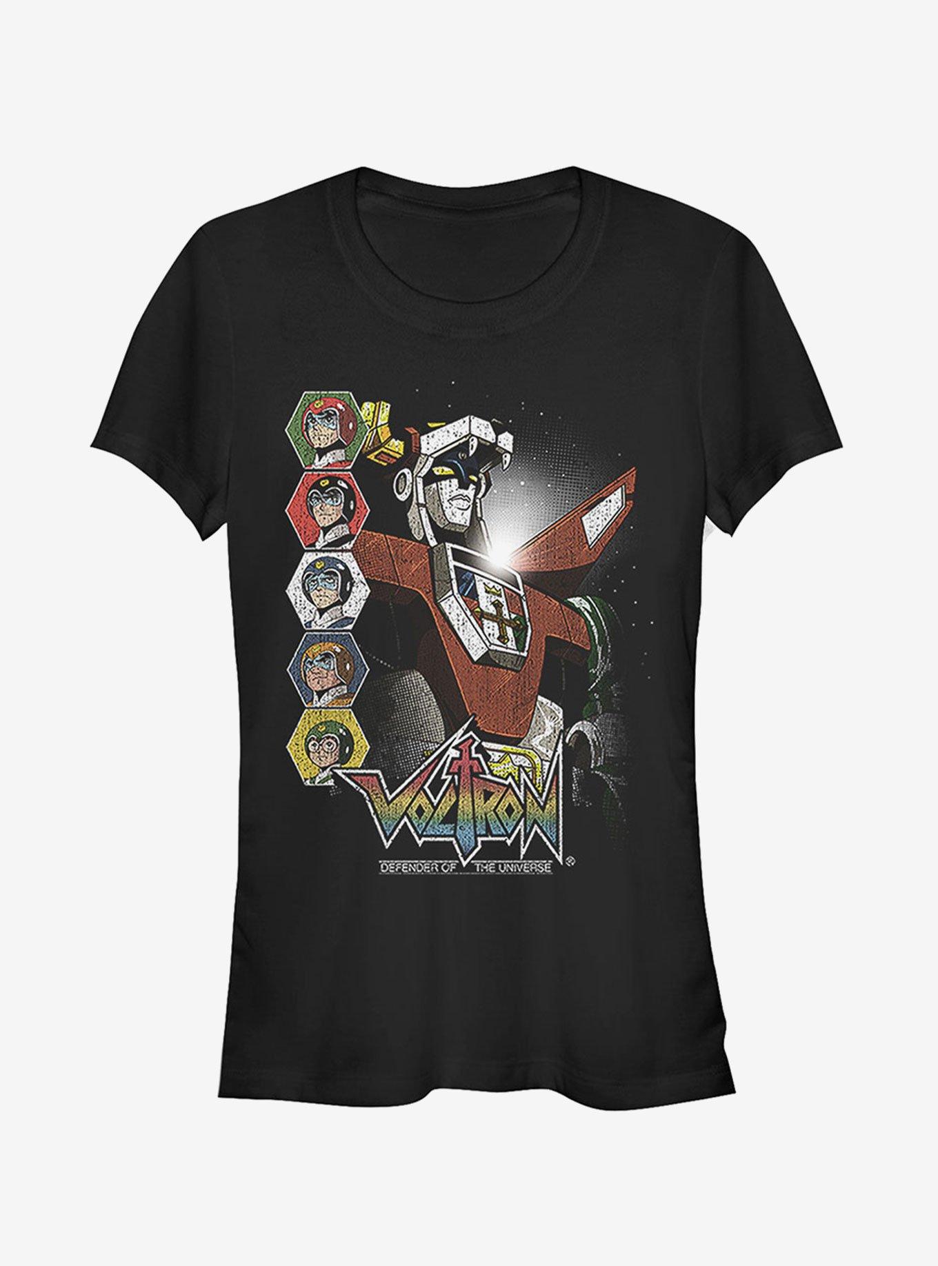 Voltron Character Panels Girls T-Shirt, BLACK, hi-res