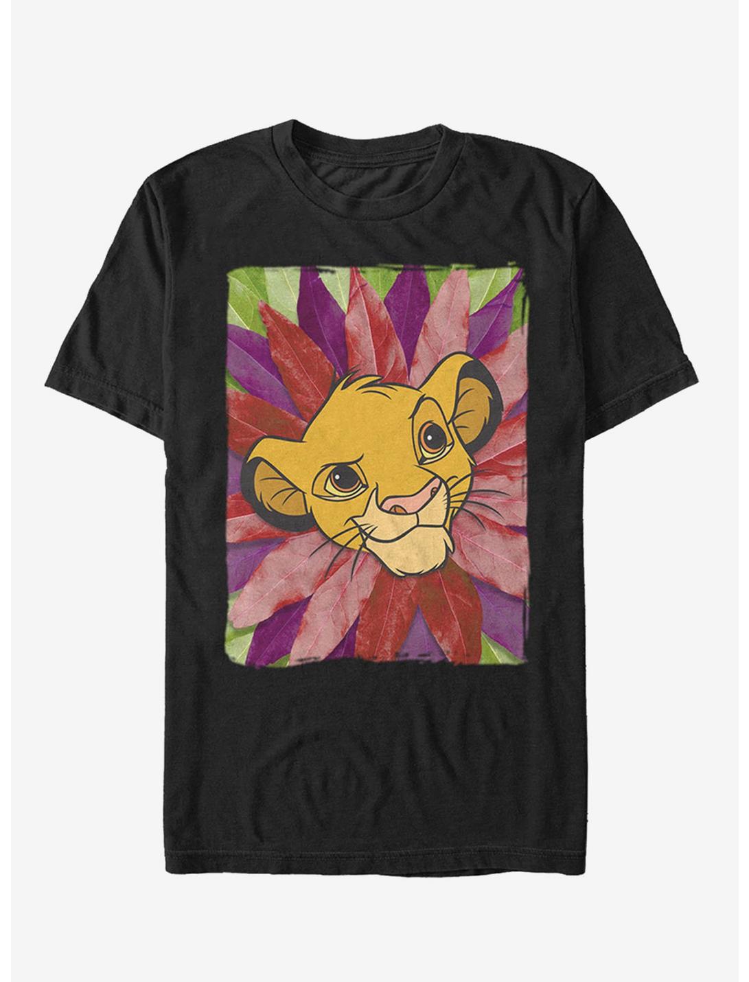 Disney Lion King Simba Leaf Mane T-Shirt, BLACK, hi-res