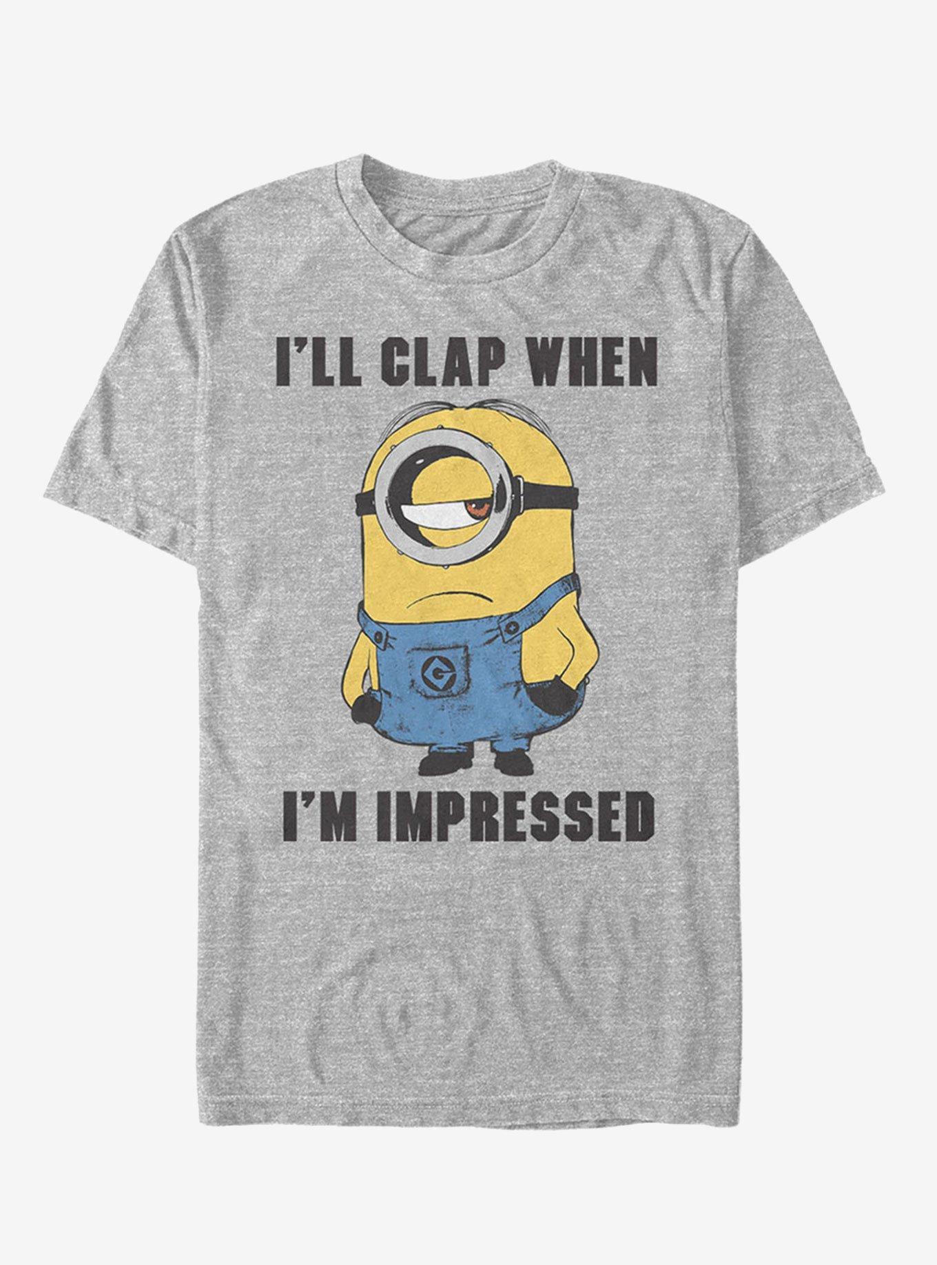 Minions Clap When Impressed T-Shirt, ATH HTR, hi-res