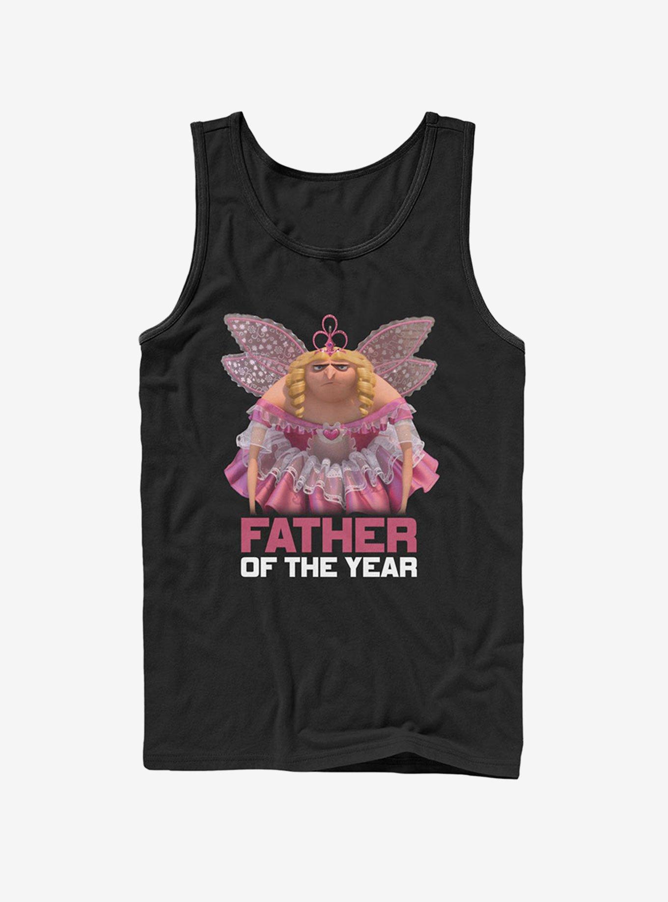Minion Father of the Year Fairy Gru Tank Top, BLACK, hi-res