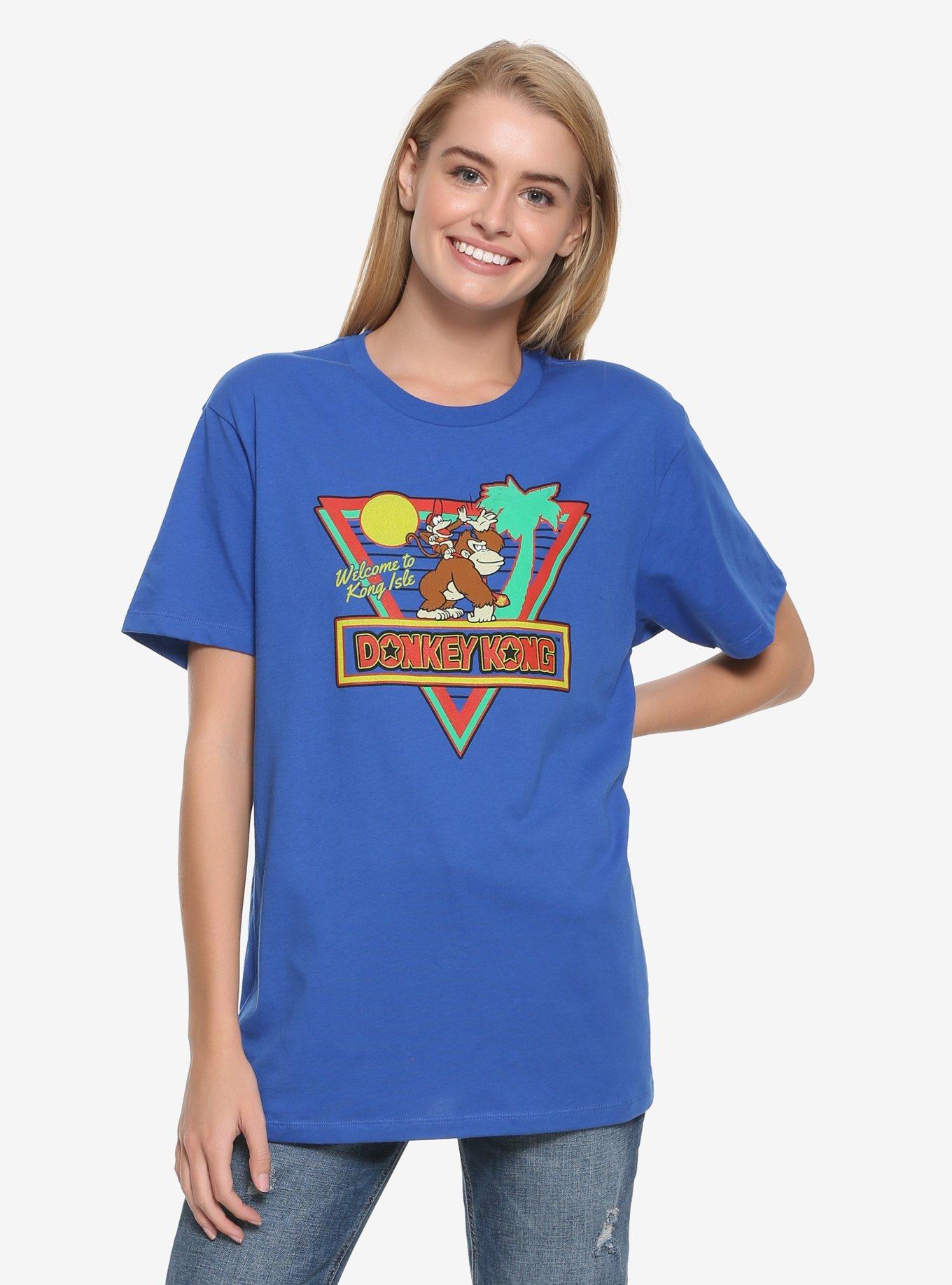 Nintendo Donkey Kong Retro Logo T-Shirt, BLUE, hi-res