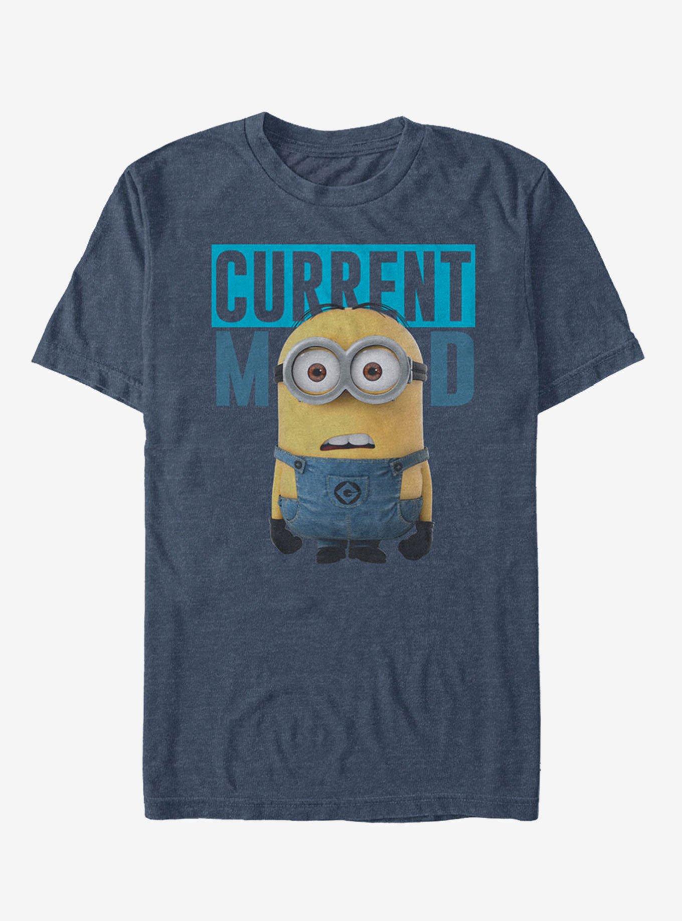 Minions Current Mood T-Shirt, NAVY HTR, hi-res