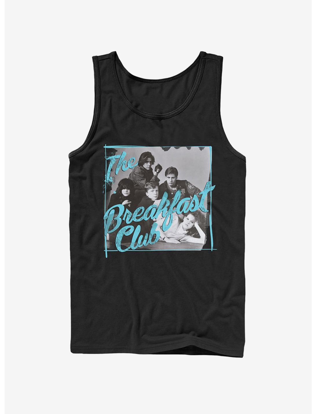 The Breakfast Club Grayscale Character Pose Tank Top, BLACK, hi-res
