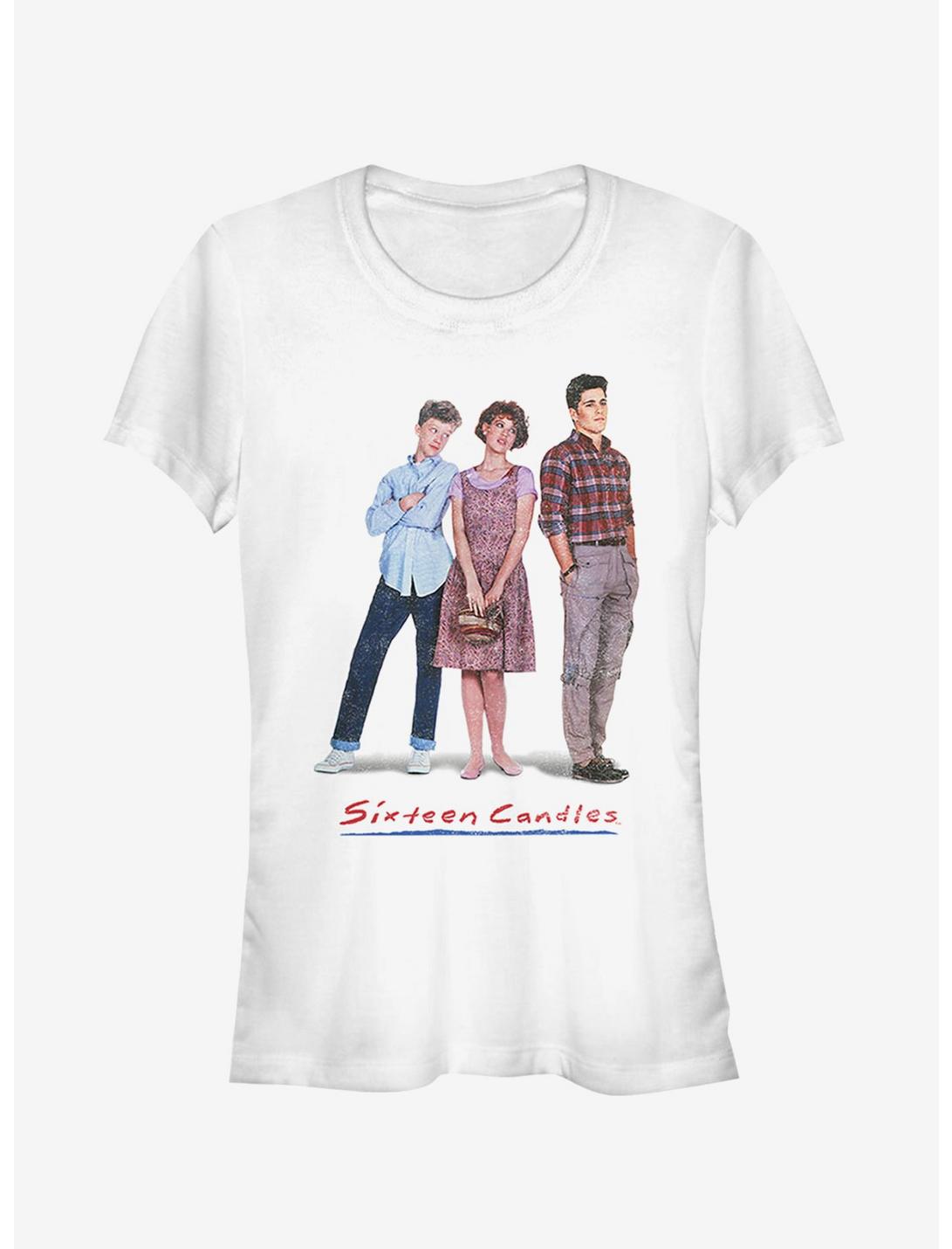 Sixteen Candles Classic Movie Poster Girls T-Shirt, WHITE, hi-res