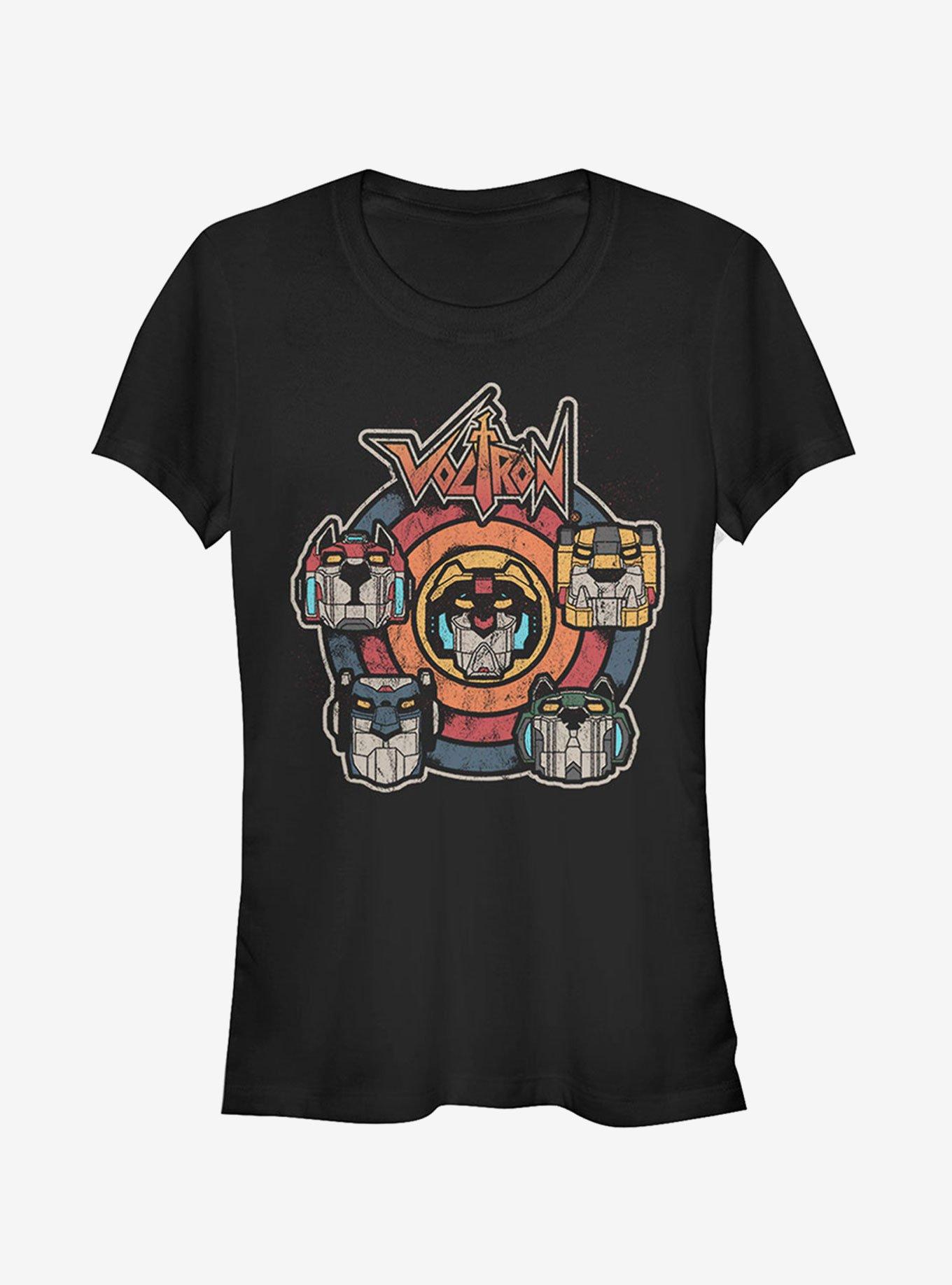 Voltron Retro Lion Target Girls T-Shirt - BLACK | Hot Topic