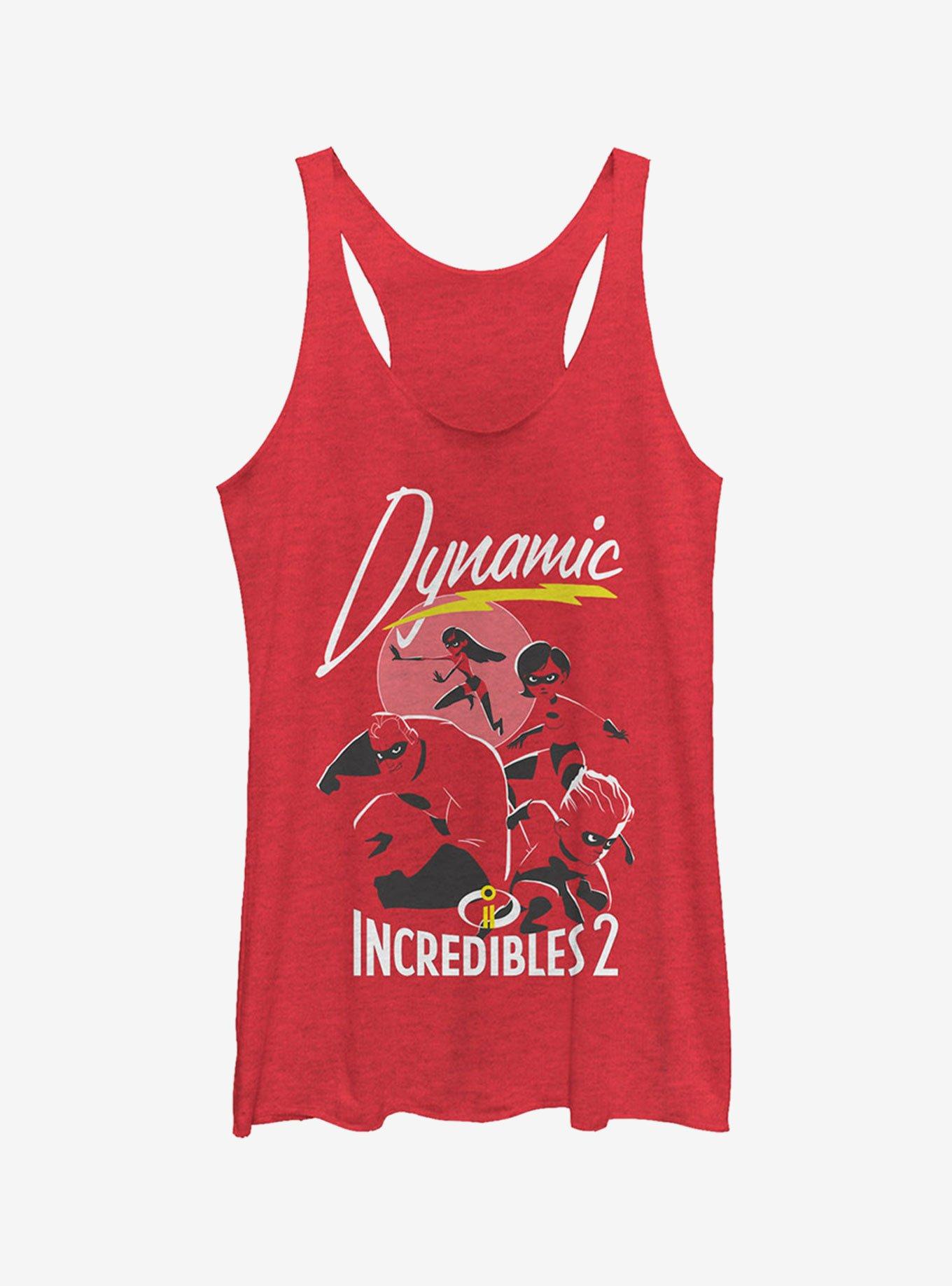 Disney Pixar The Incredibles Dynamic Family Girls Tank Top, RED HTR, hi-res