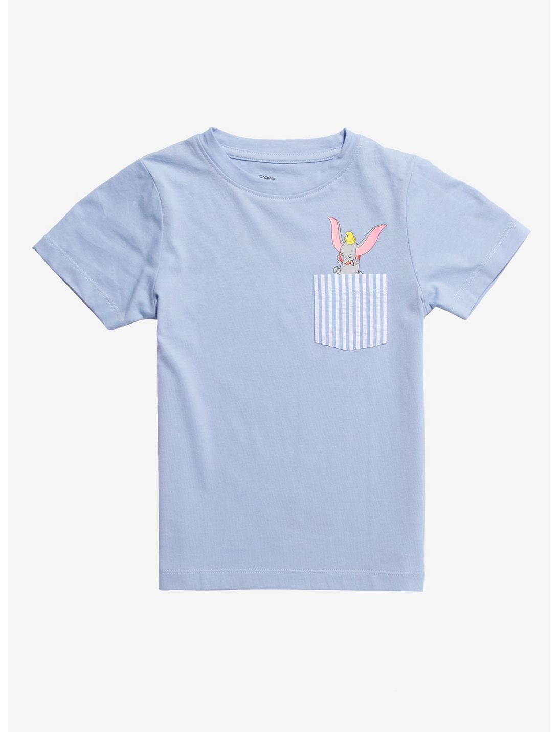 Disney Dumbo Striped Pocket Toddler T-Shirt - BoxLunch Exclusive, BLUE, hi-res